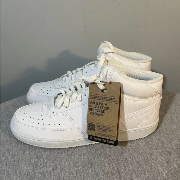 Nike Court Vision Mid NN White/White-White Men’s Shoe Size 10 DN3577 100 - Picture 4 of 11